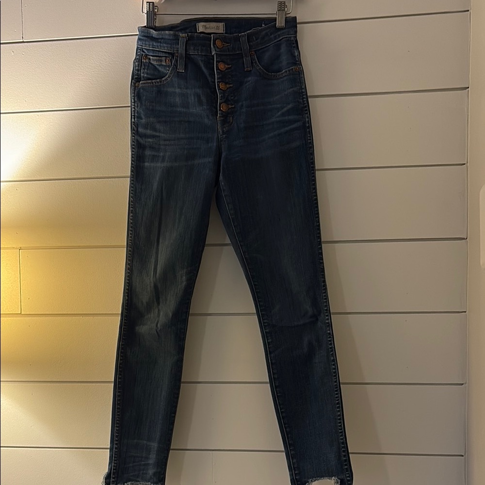 Madewell 10” High Button Fly Rise Skinny Jeans - Picture 2 of 6